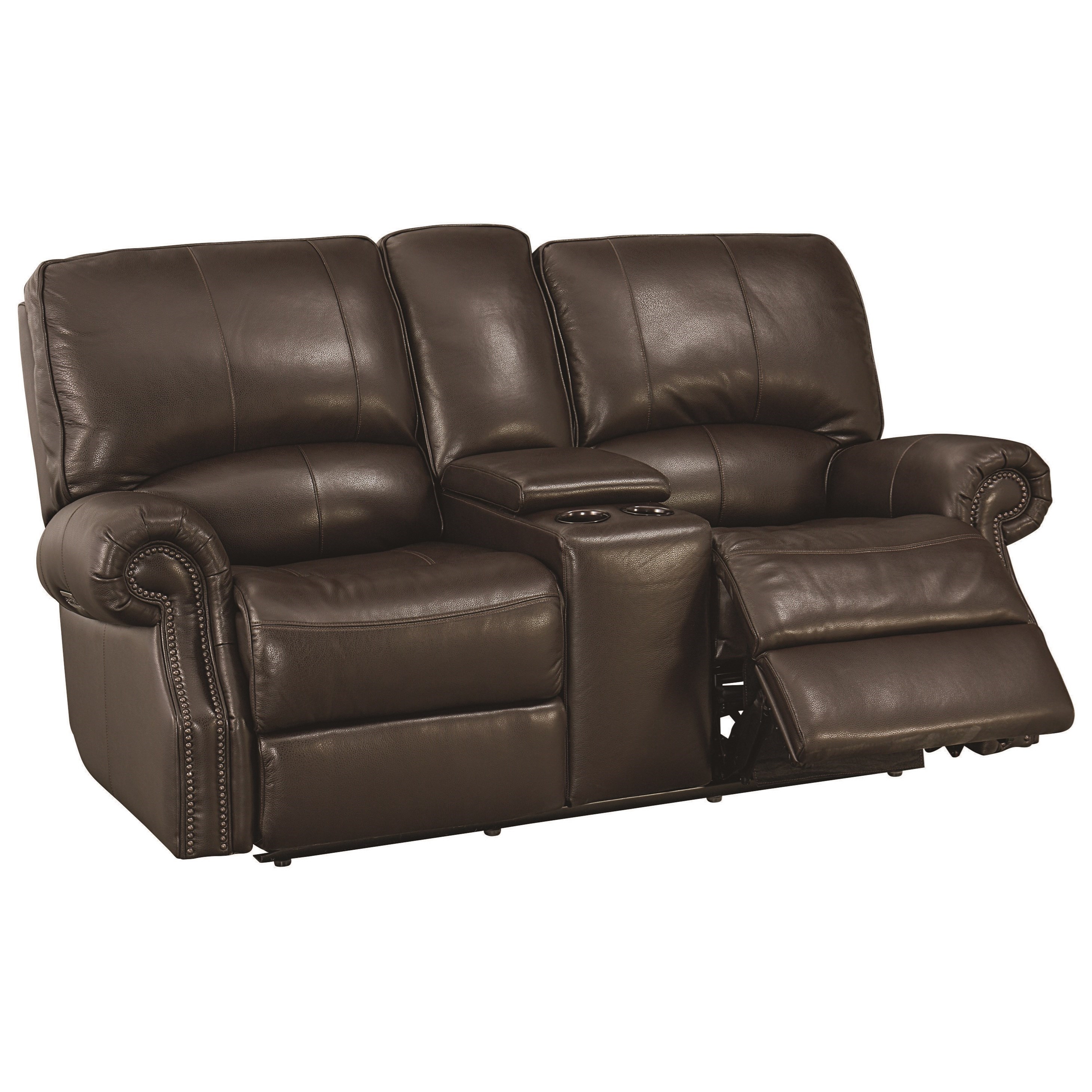 Bassett Club Level Prescott Transitional Power Motion Loveseat with